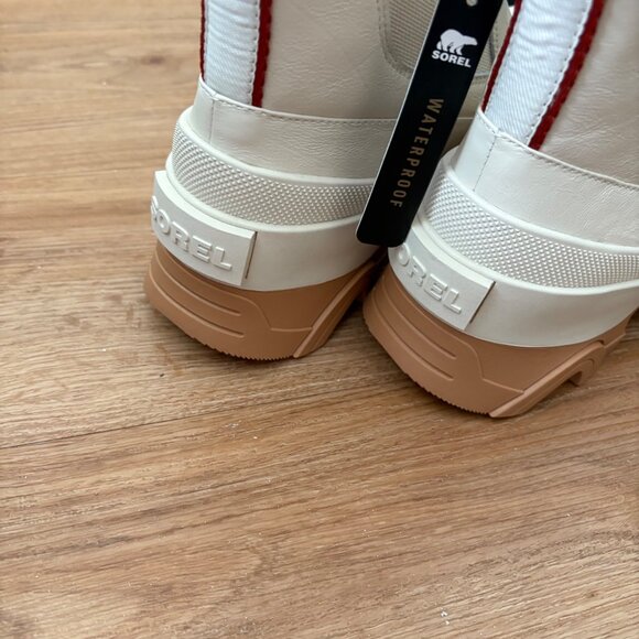 Sorel Brex Chelsea WP Ankle Boots Natural Sea Salt Beige NIB Women’s Size 9 - Picture 6 of 9